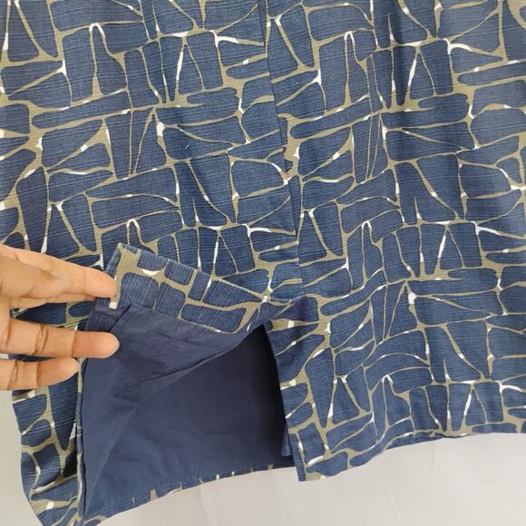 Boden V Neck Sheath Dress Size 8‎ Sleeveless Women’s Abstract Pattern Cotton - Picture 6 of 13